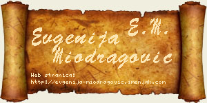 Evgenija Miodragović vizit kartica